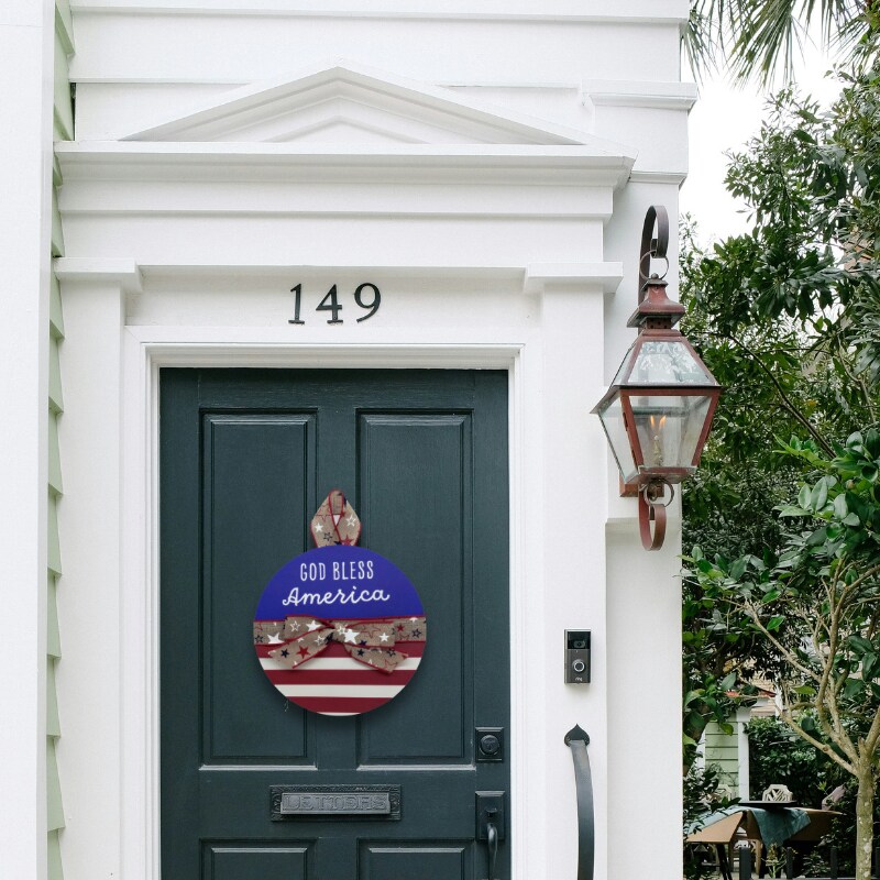 God Bless America Welcome Door Sign