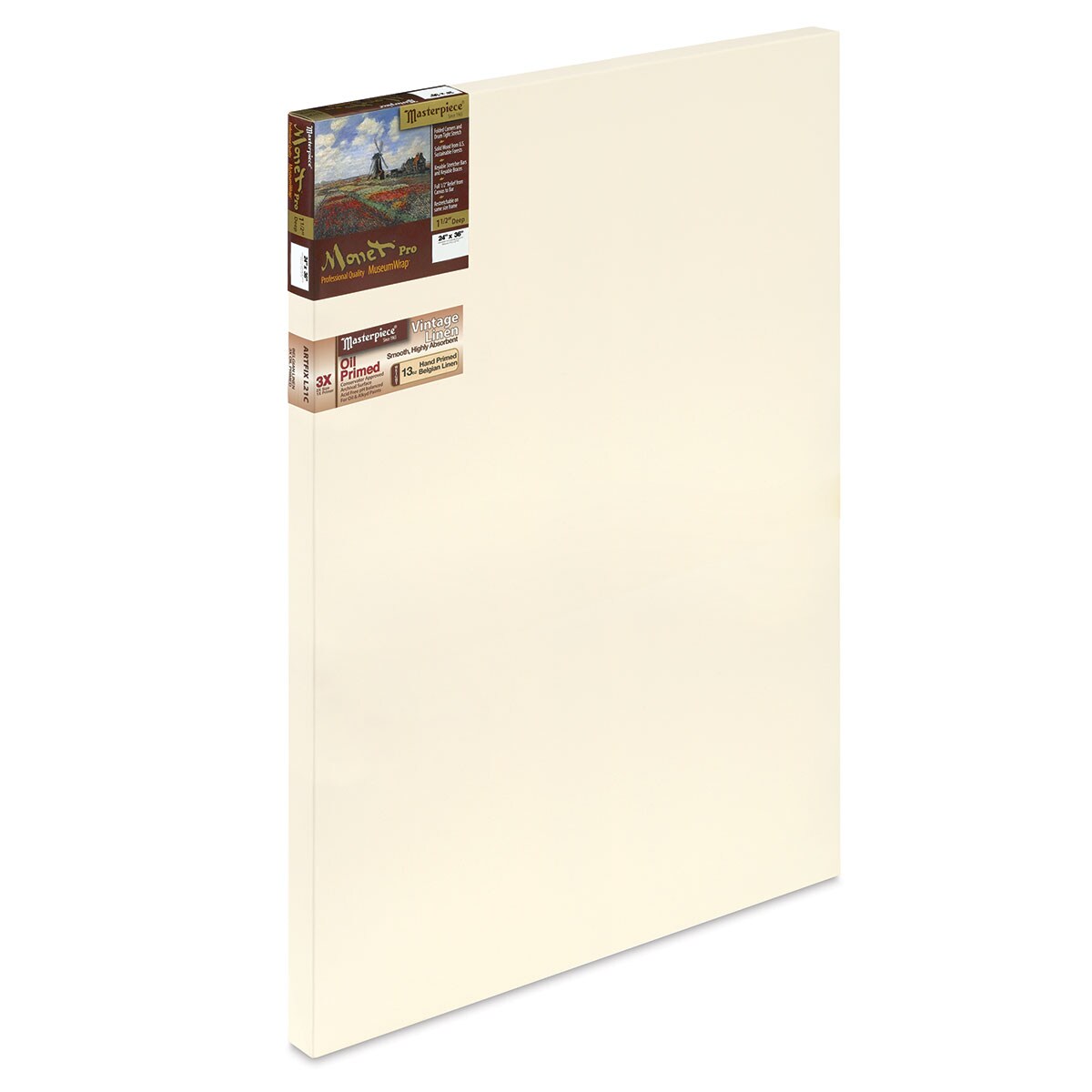 Masterpiece Monet Pro Linen Canvas - 24&#x22; x 36&#x22;, Oil Primed