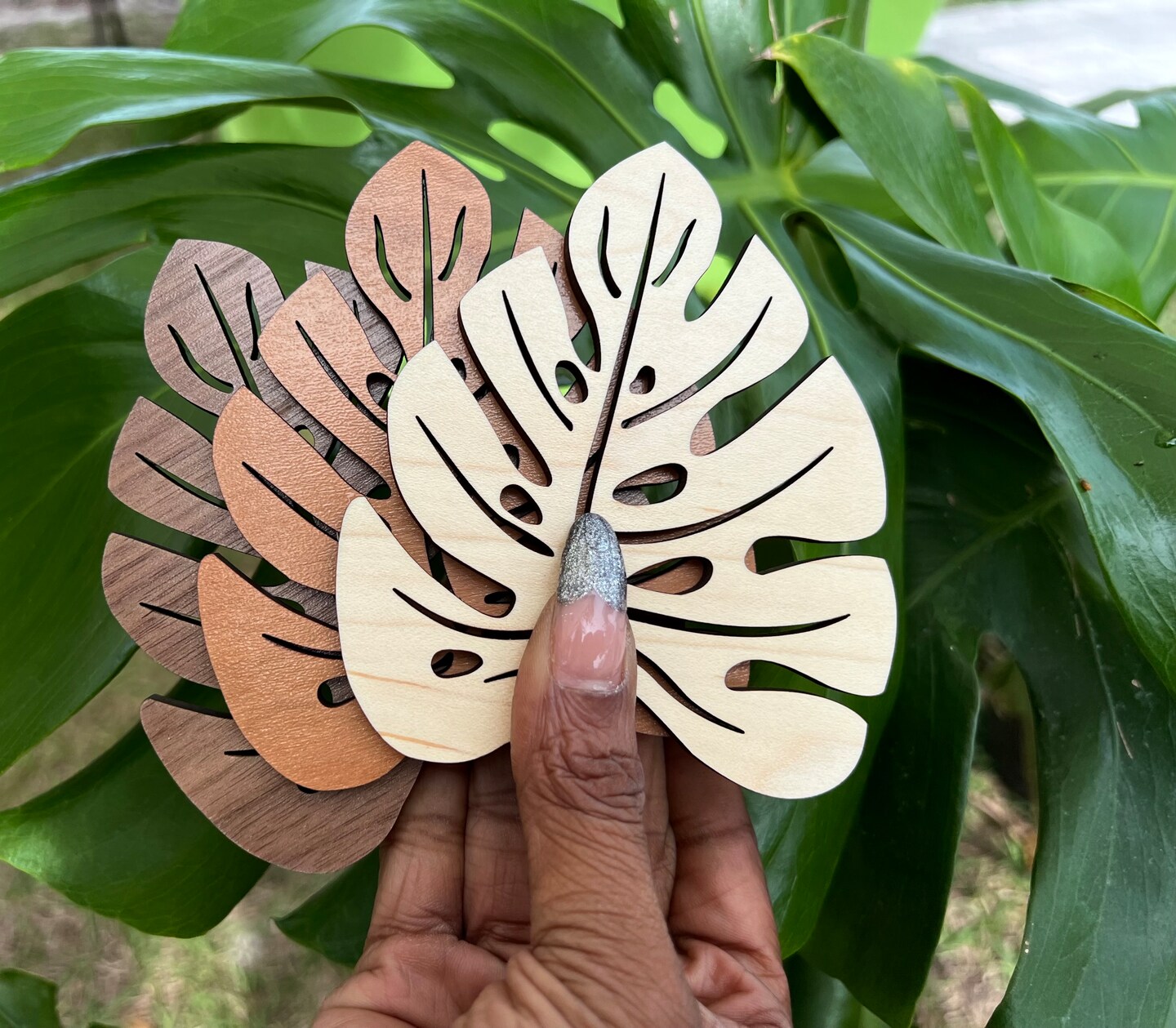 Monstera leaf wood coaster | MakerPlace by Michaels