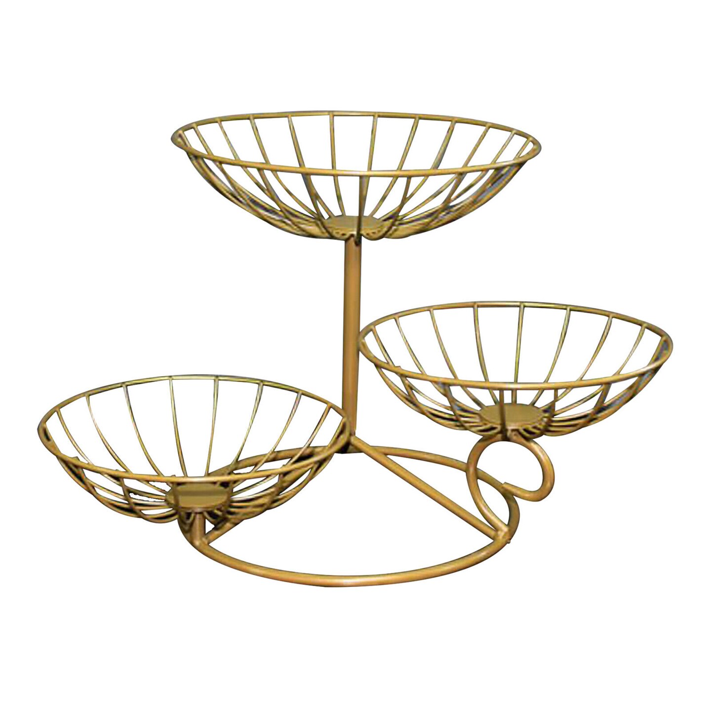 Kitcheniva 3 Tier Gold Metal Fruit Tray Organizer Stand