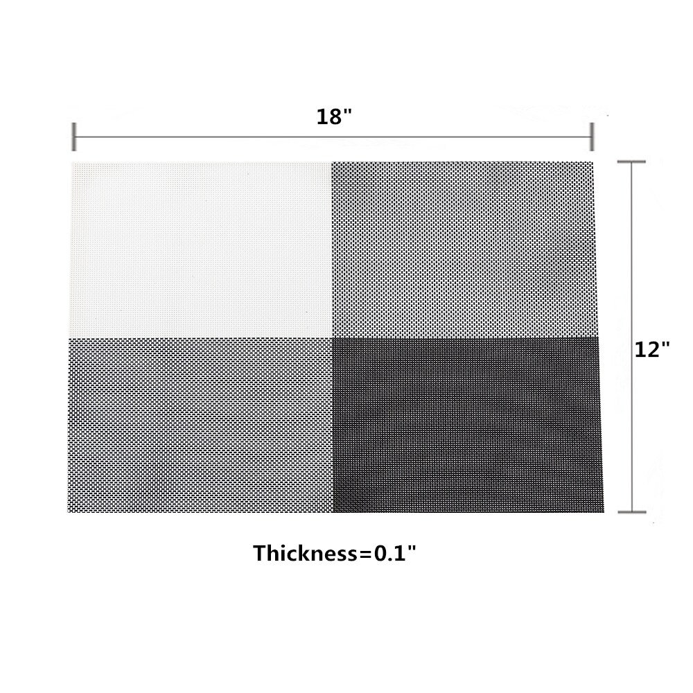Kitcheniva Heat Insulation Rectangle PVC Placemats 12&#x22;x18&#x22; Set Of 4