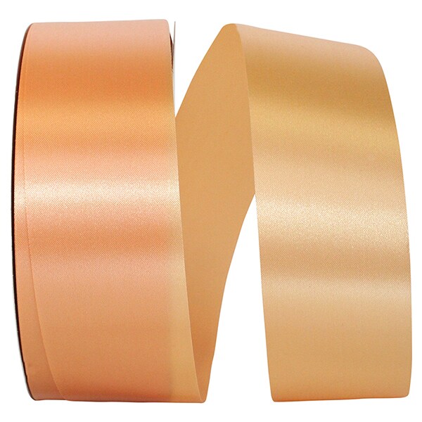 Florist Ribbons --- 1 &#x215E; inch x 100 yards --- Satin / Acetate Supreme Cooler Ribbon -- Peach Color
