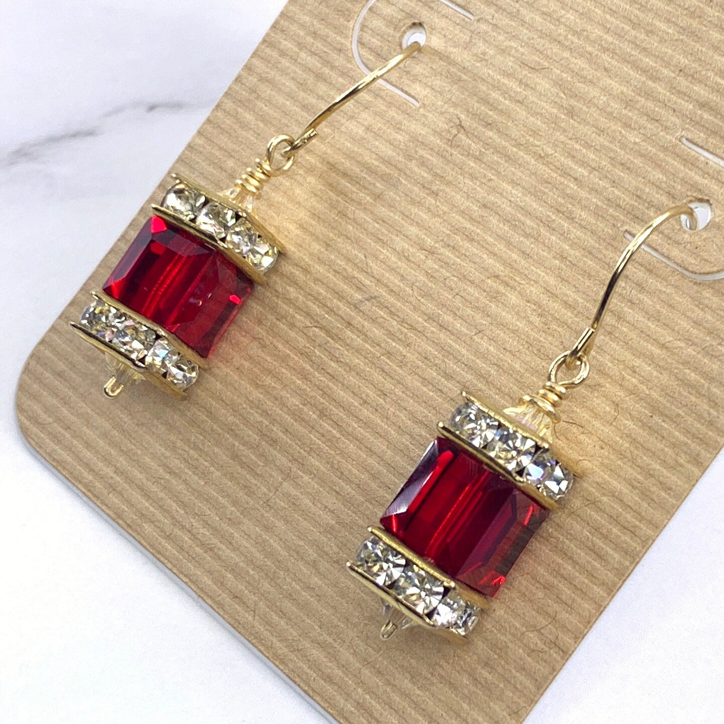 Amazon.com: Swarovski® Crystal Earrings, Siam Red, 10mm Cushion Cut, Deep  Rich Red, Drops or Studs, Assorted Finishes, Wedding Jewelry, Gift Packaged  : Handmade Products
