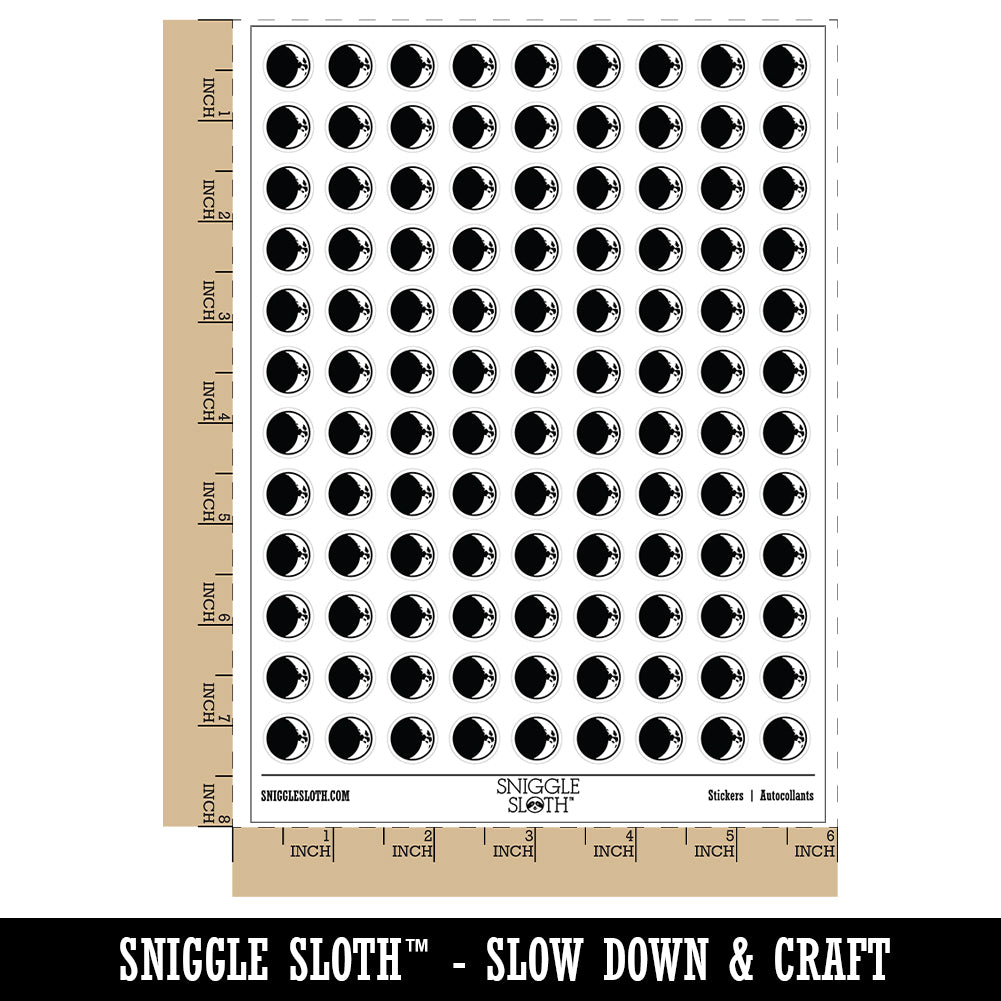 Waxing Crescent Moon Phase 200+ 0.50&#x22; Round Stickers