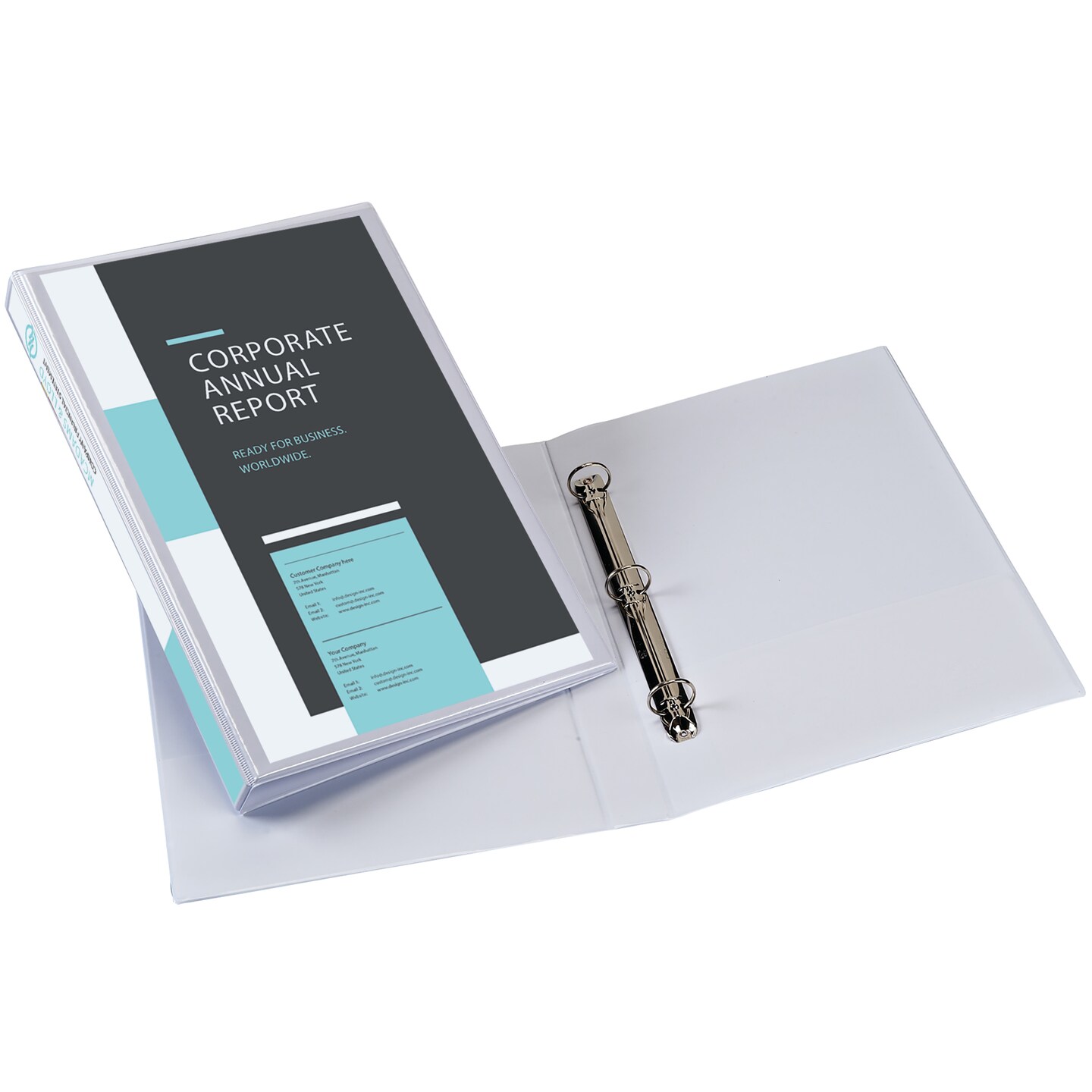 Avery Legal-Size Durable View 3 Ring Binder, 1 Inch Round Rings, 1 White Binder (16500)