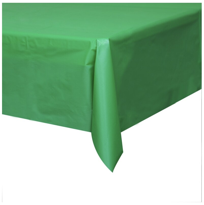 Emerald Green Solid Rectangular Plastic Table Cover, 54&#x22; x 108&#x22;