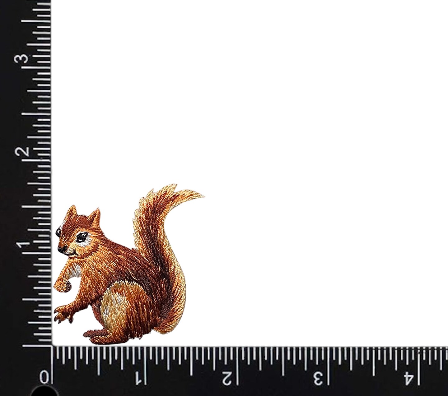 Squirrel, Realistic Animals, Embroidered, Iron on Patch