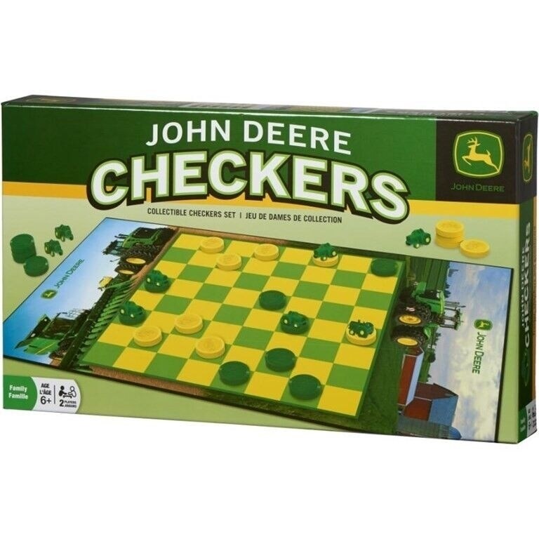 John Deere Classic Checkers Board Game
