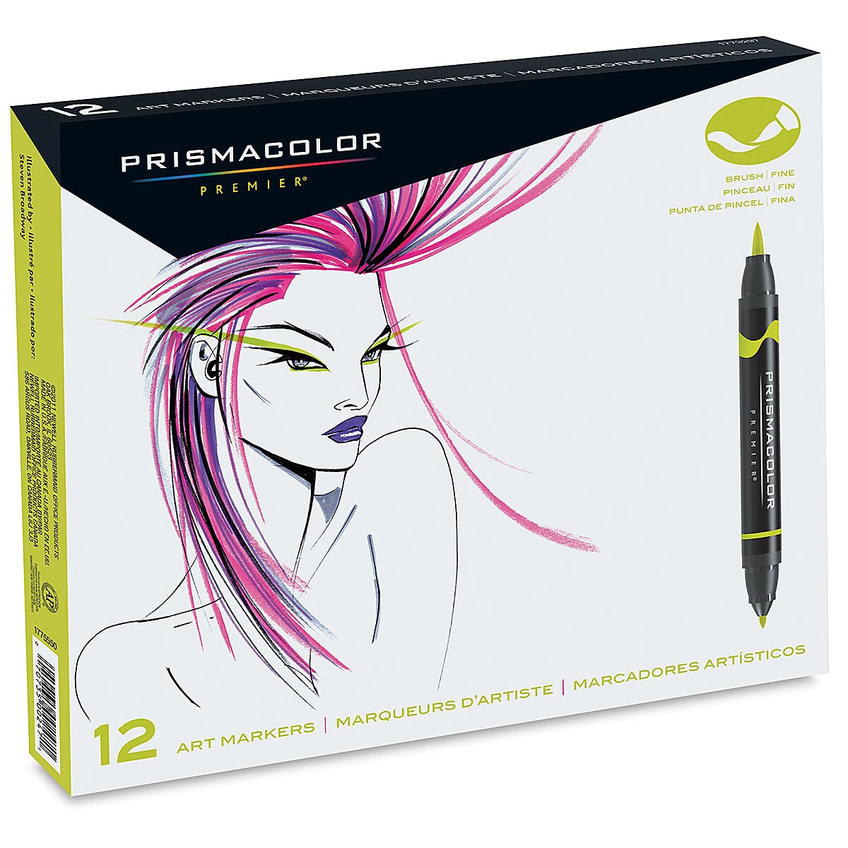 Prismacolor Premier Dual-Ended Brush Tip Markers - Set of 12