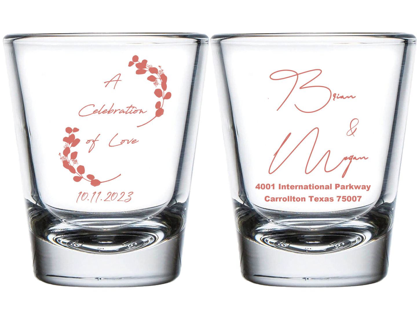 Personalized Wedding Shot Glasses Customized Mr And Mrs Shot Glass