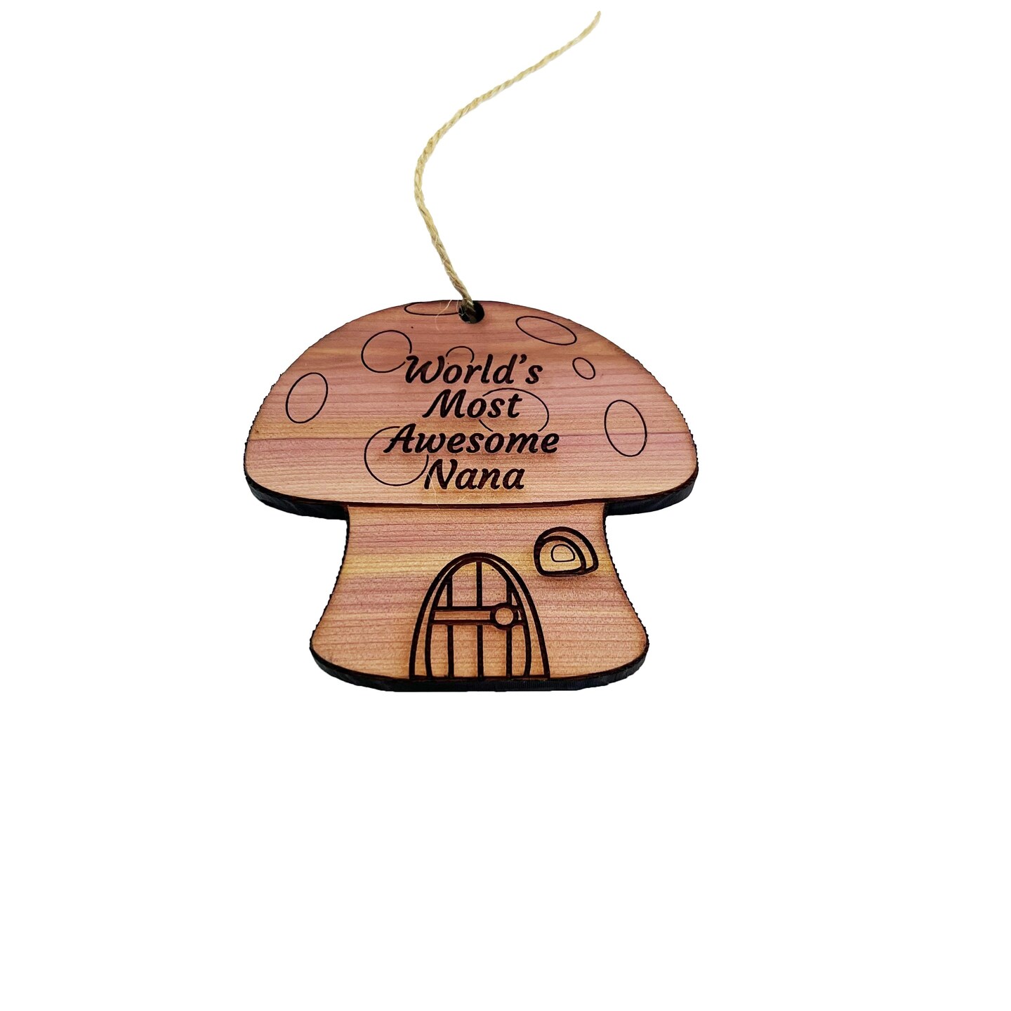 Mushroom House - Cedar Ornament Mushroom House - Cedar Ornament