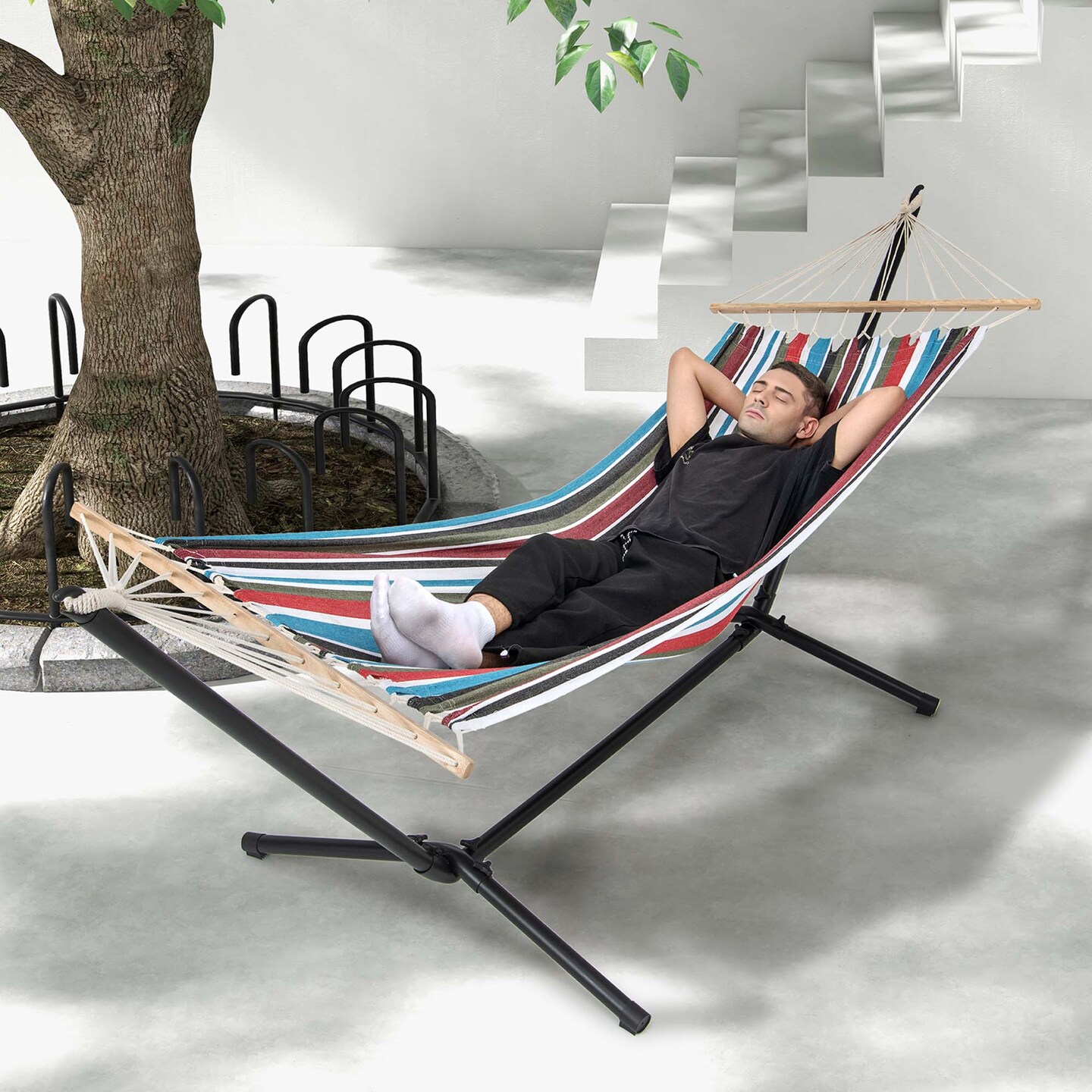 Costway 10.5FT Heavy Duty Stand with Portable Hammock, Stand &#x26; Carrying Case for Garden