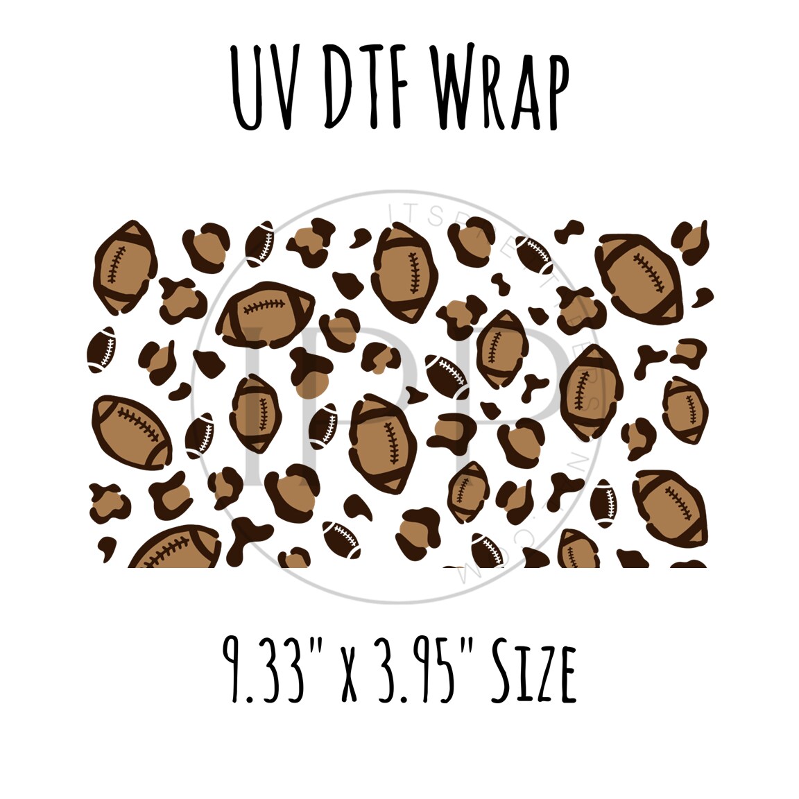 #277- Leopard Football Print- 16oz Cup UV DTF Wrap