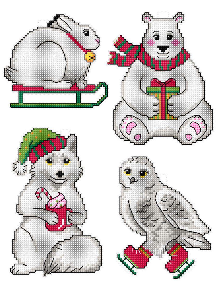 White Christmas Counted Cross-Stitch Kit
