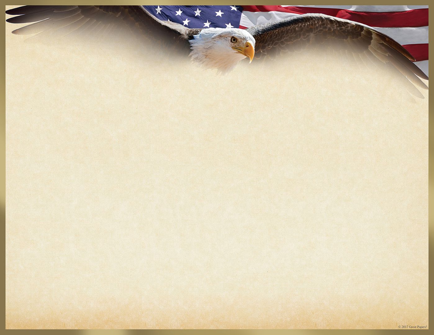 Great Papers! Certificates with Gold Foil, Flying Eagle Certificate, 8.5" x 11", Printer Compatible, 15 Count