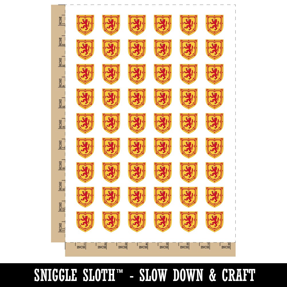 Scotland Royal Coat of Arms Lion Temporary Tattoo Water Resistant Fake Body Art Set Collection (1 Sheet)