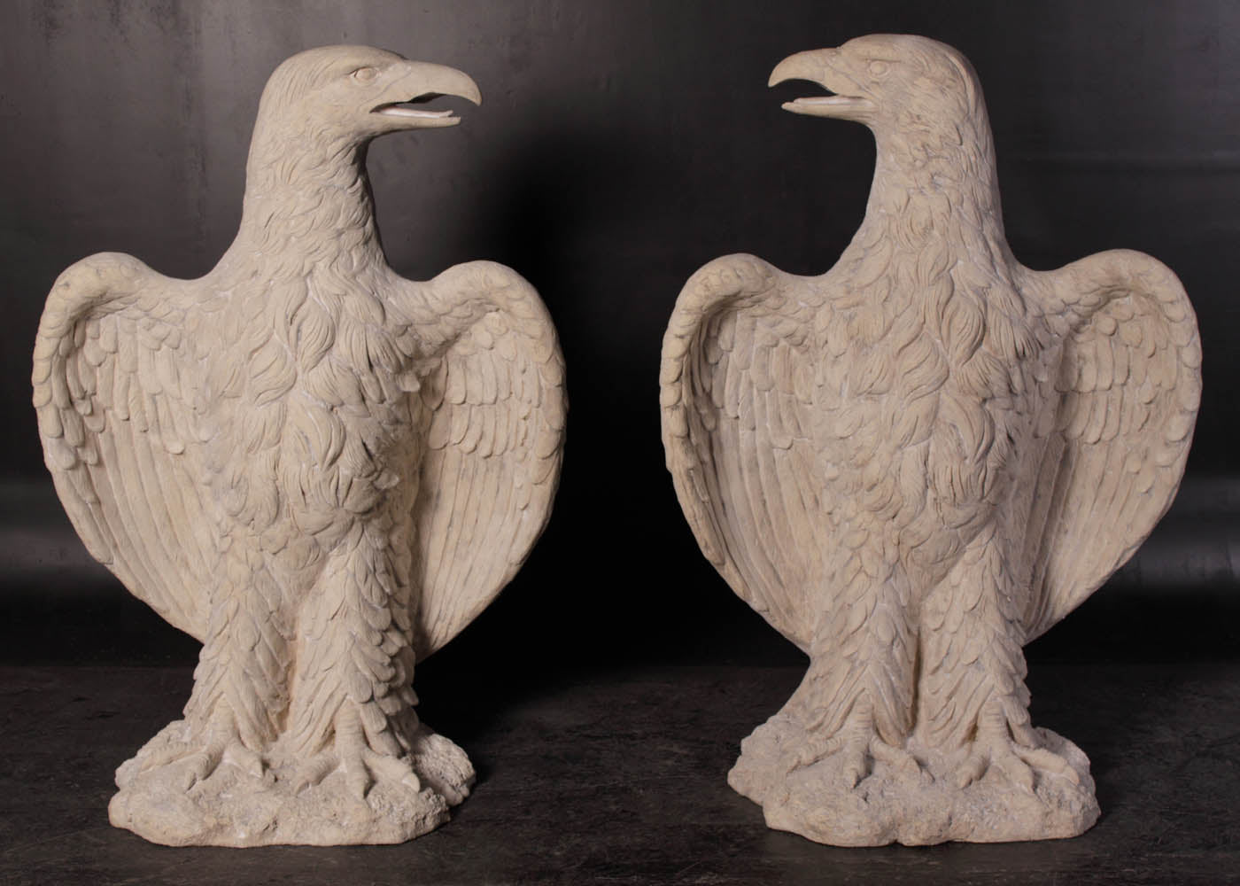 Stone Eagle Statues Set of 2