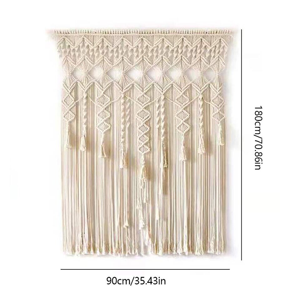 Cotton Macrame Woven Wall Hanging Tapestry Handmade Bohemian Boho Art Home Decor