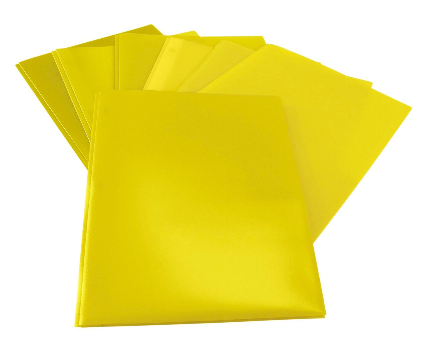 School Smart 2-Pocket Poly Folders with Fasteners, Pack of 25
