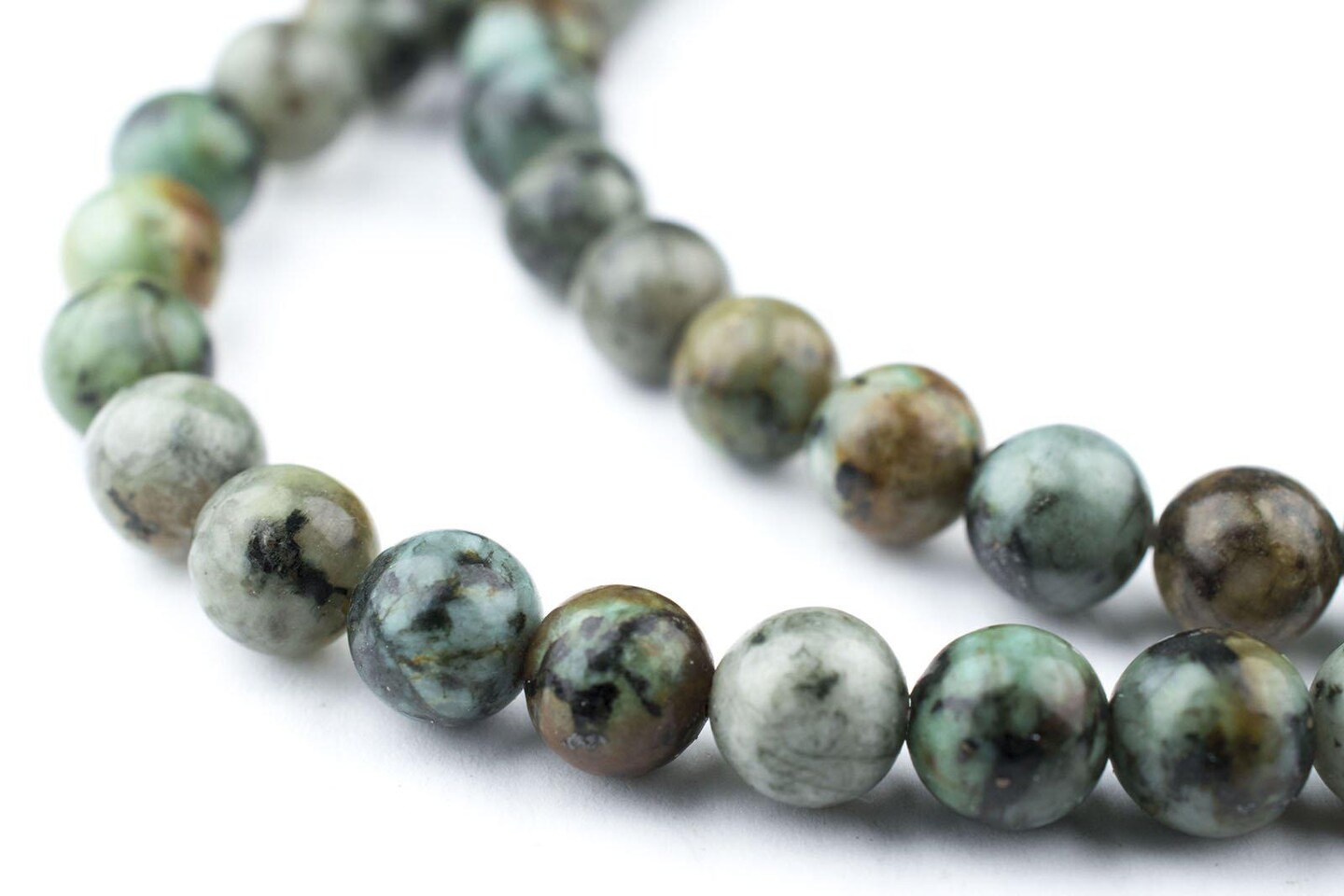 6mm African Turquoise Beads - Full Strand of Genuine Authentic Gemstone Beads - The Bead Chest (Polished)