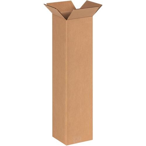 MyBoxSupply 6 x 6 x 24&#x22; Tall Corrugated Boxes, 25 Per Bundle
