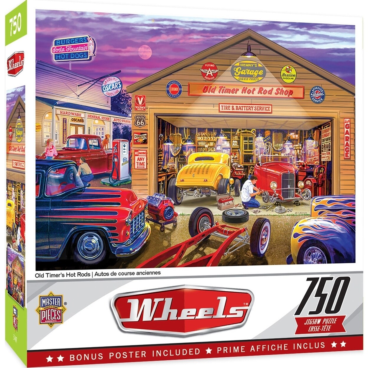 MasterPieces Wheels - Old Timers Hot Rods 750 Piece Jigsaw Puzzle