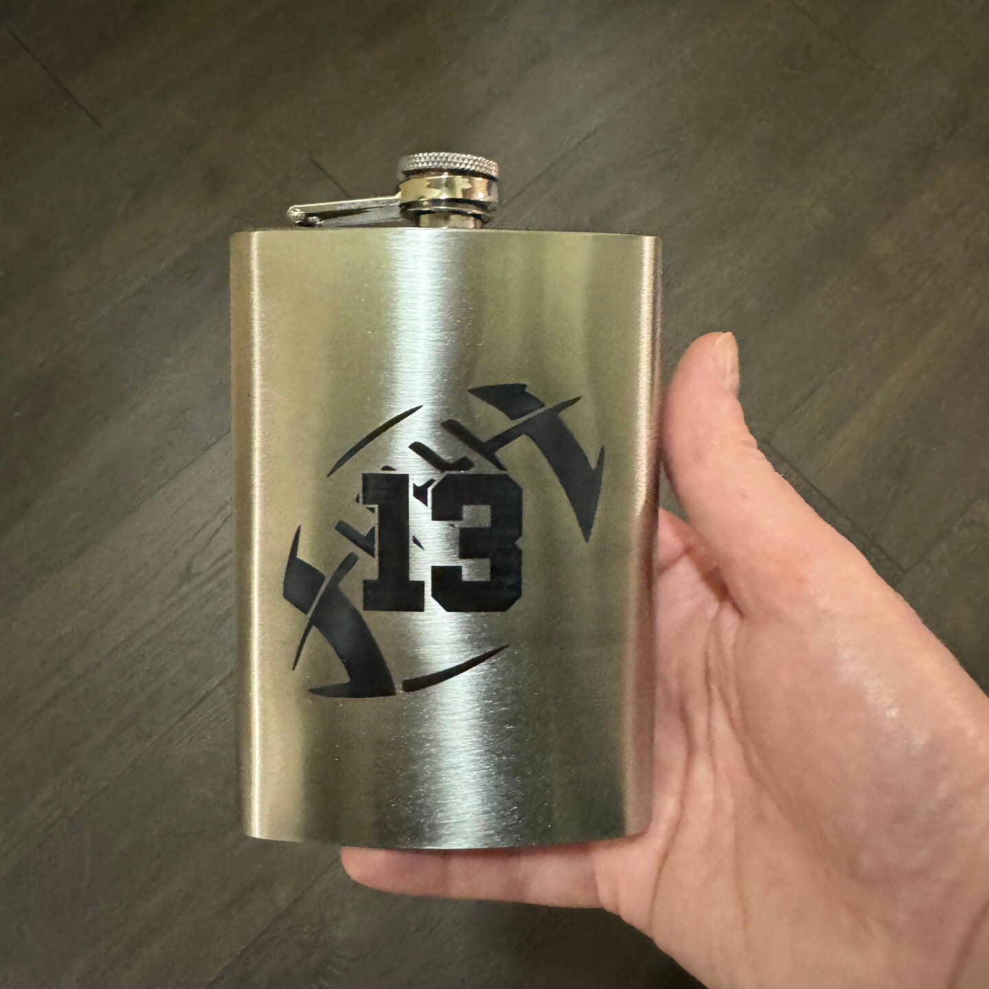 8oz Football Stainless Steel Flask