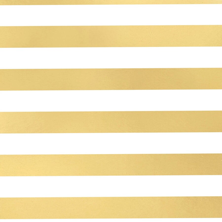 Gift Wrap - Foil Gold Stripe