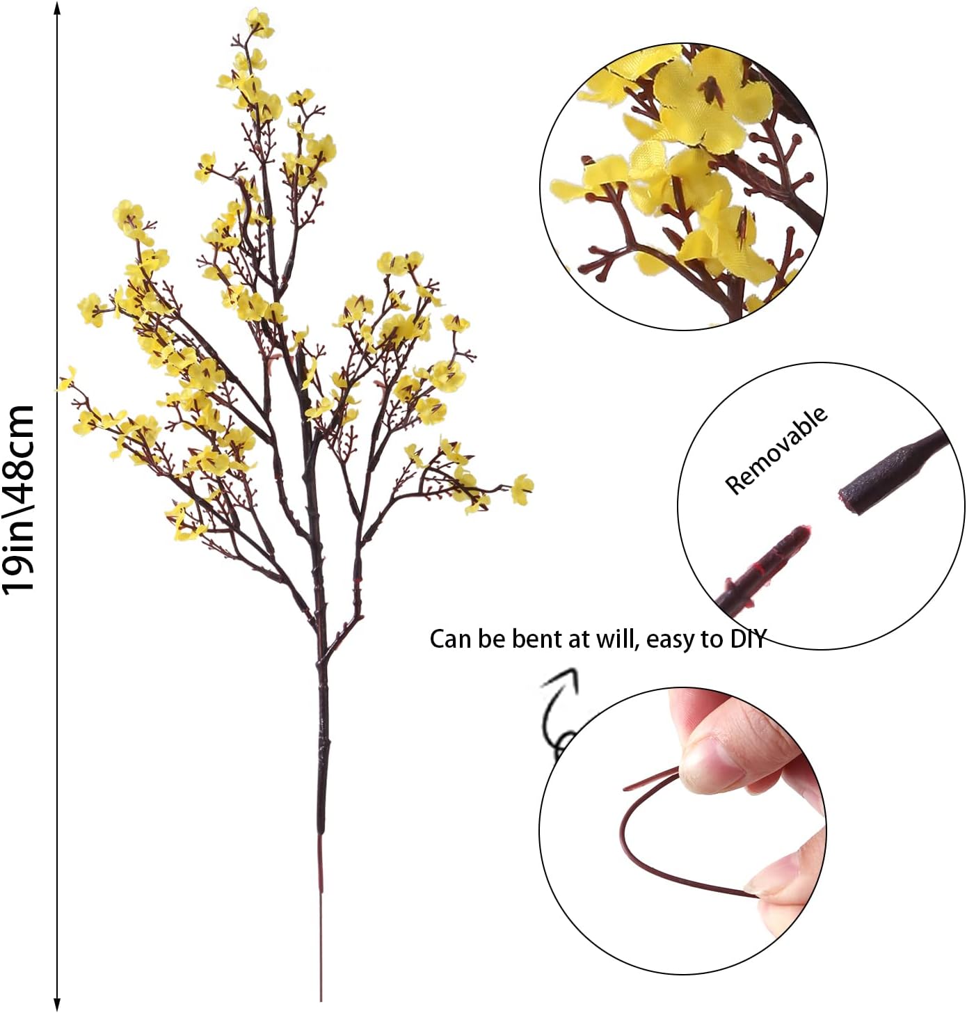 6 Bundles Baby&#x27;s Breath: UV Resistant Faux Silk Bouquets