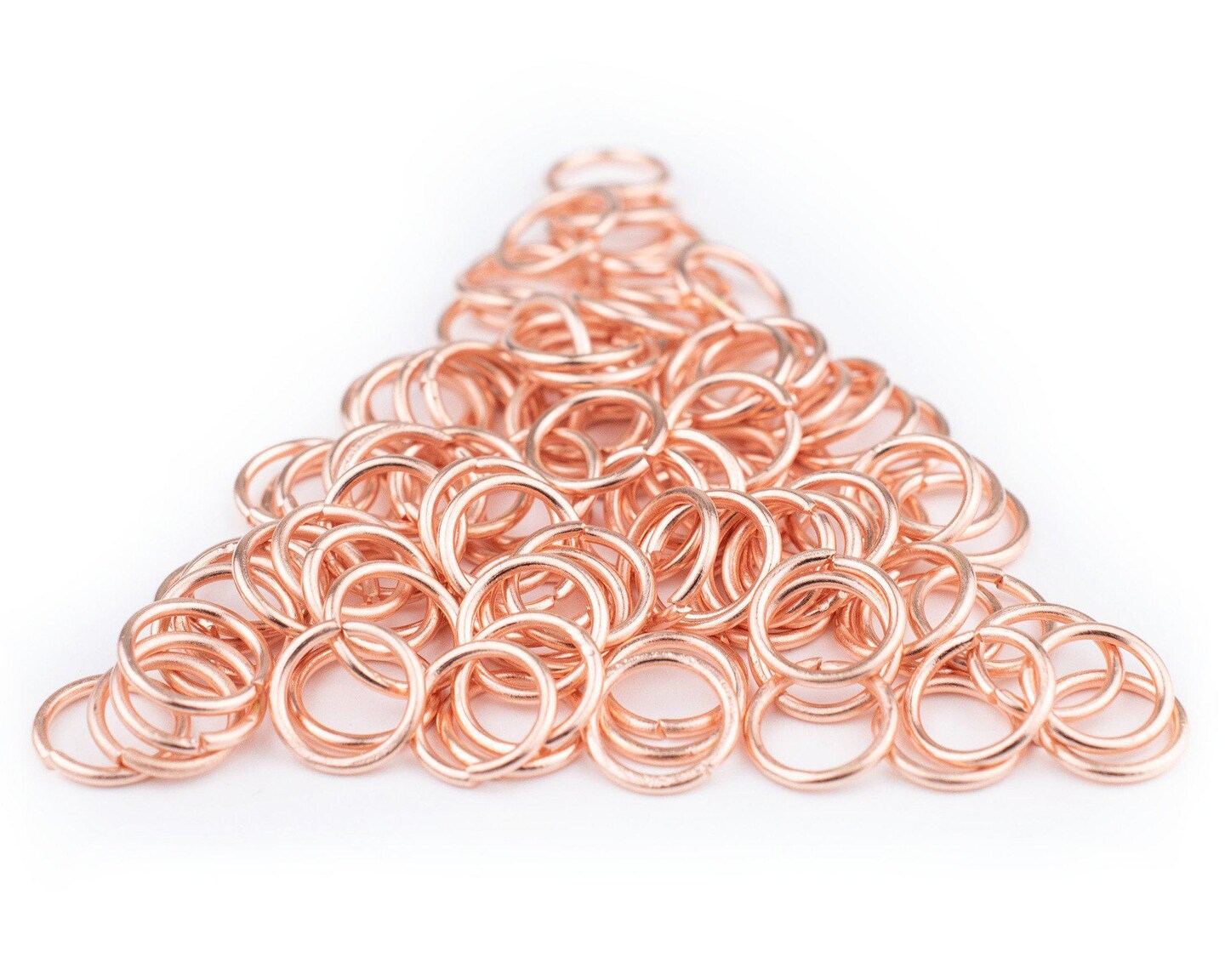 TheBeadChest Copper 10mm Round Open Jump Rings, Pack of 100