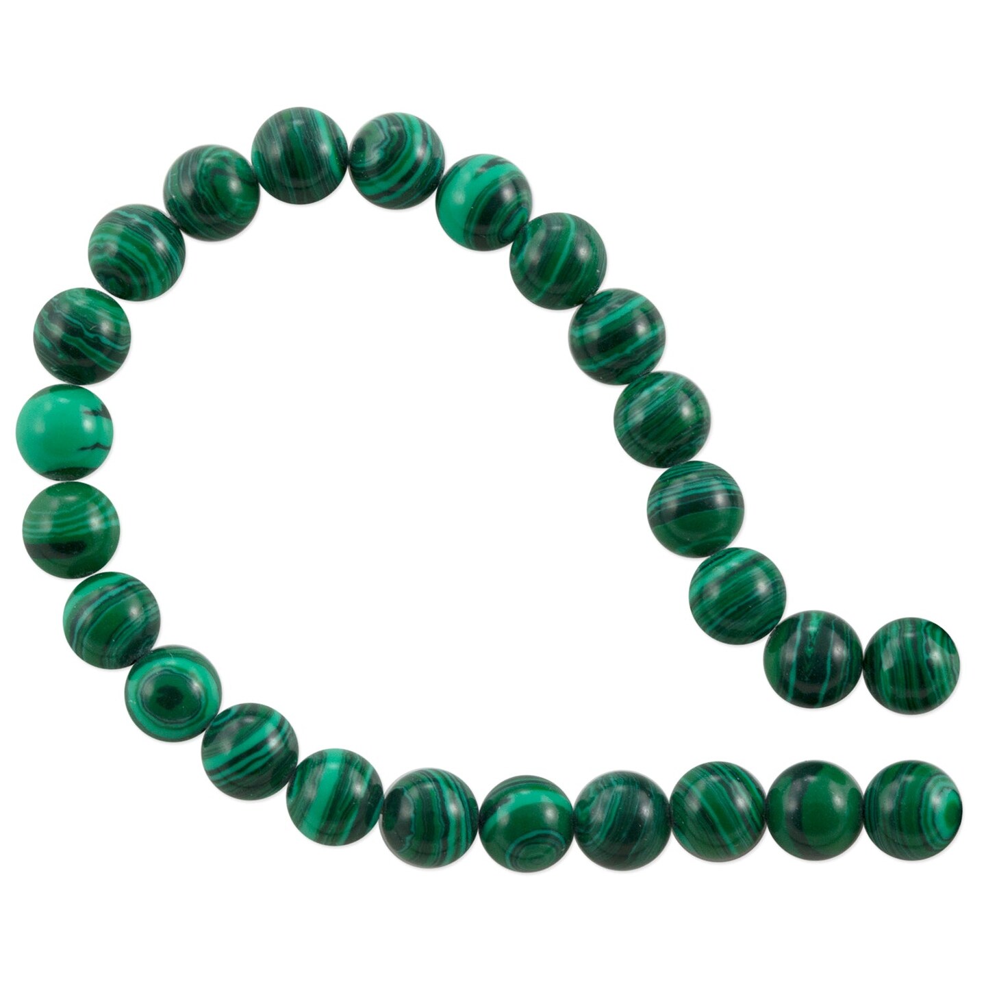VALUED Synthetic Malachite Round Beads 6mm (16&#x22; Strand)