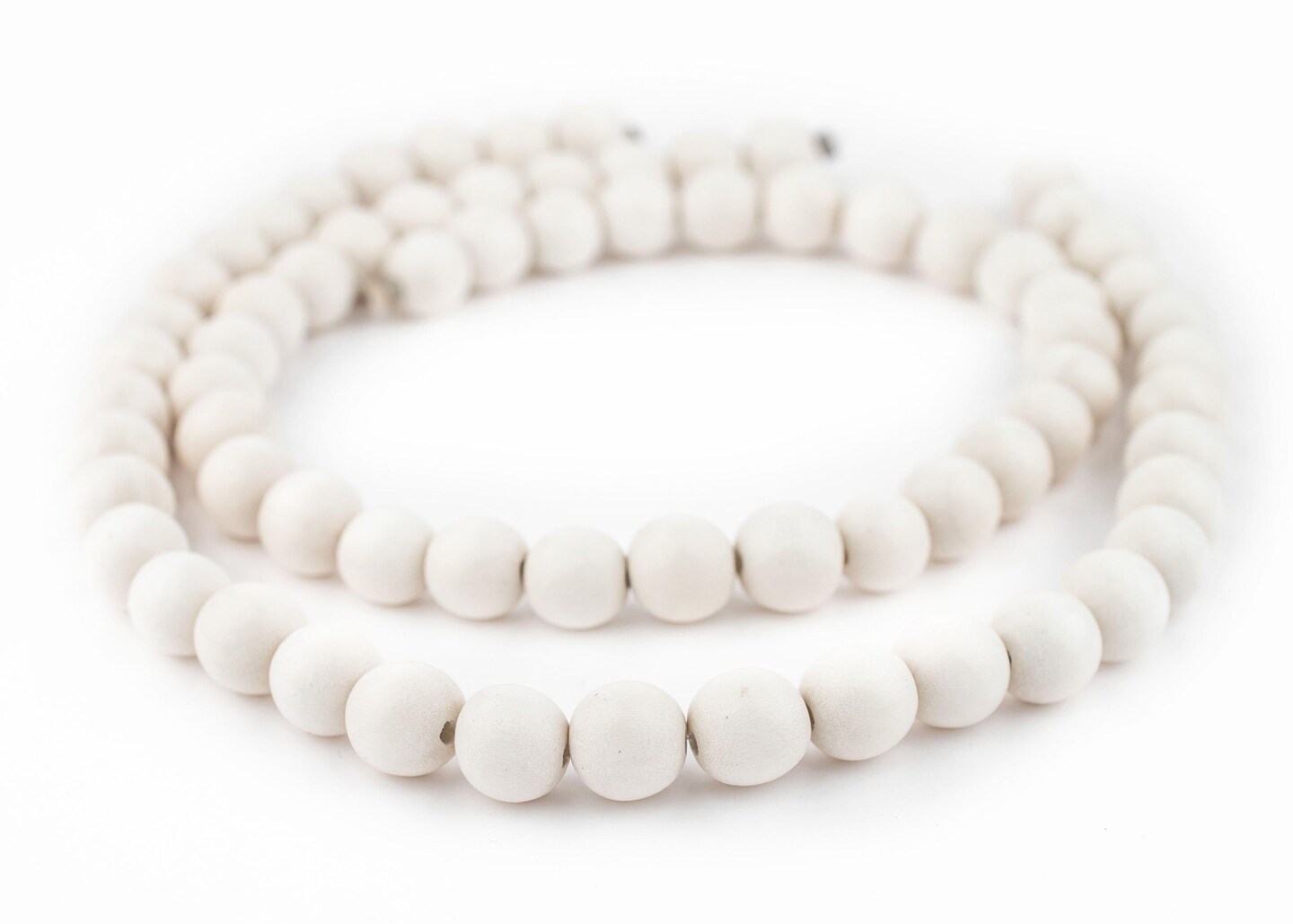 TheBeadChest 12mm Natural Round Wood Beads, Wooden Beads Loose Wood Spacer Beads for DIY Jewelry Making, 4 Sizes (8mm, 10mm, 12mm, 20mm) - White