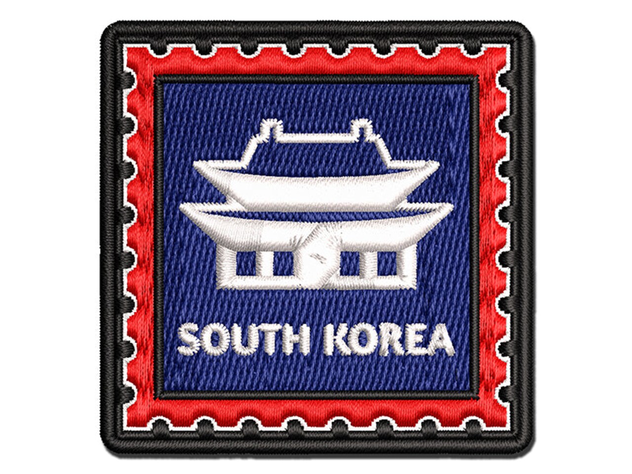 SOUTH KOREA Flag Patch With Hook Adhesive Fastener Gold Tactical Morale Emblem E - Foto 3