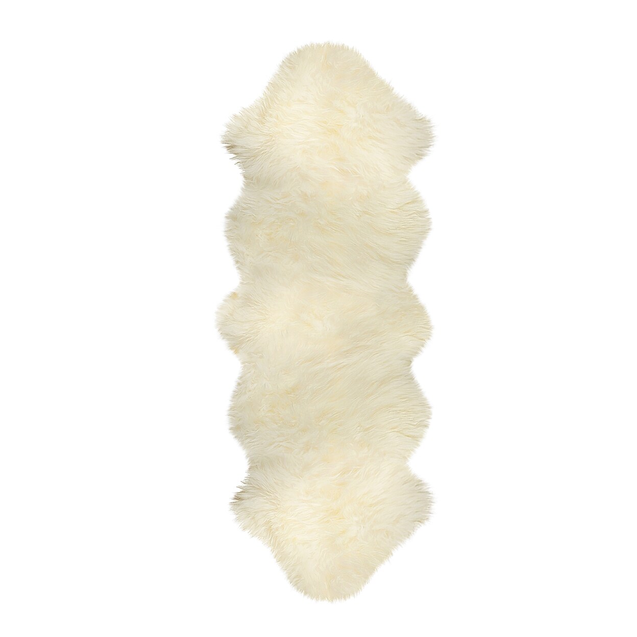 Milan Sheepskin Double Rug 2X6 Natural 100% Genuine Faux Softness