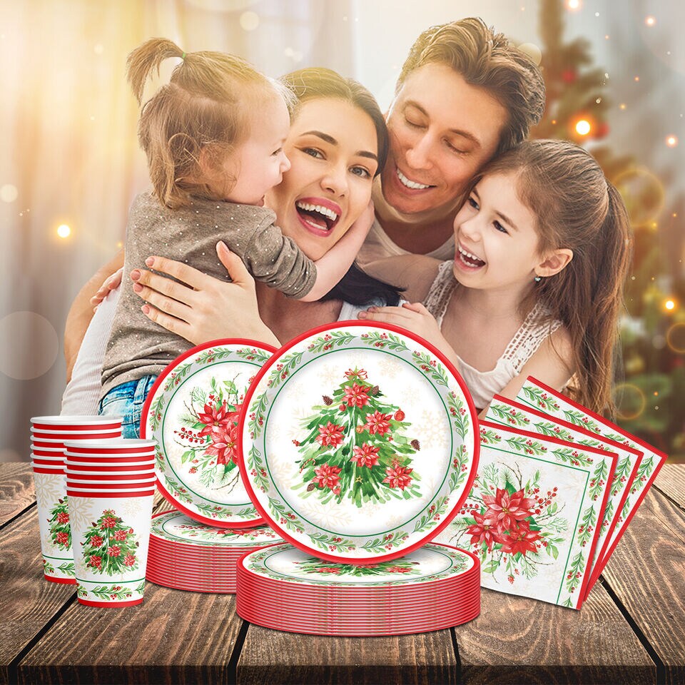 Christmas Party Dinnerware Sets Serves 16 Guests