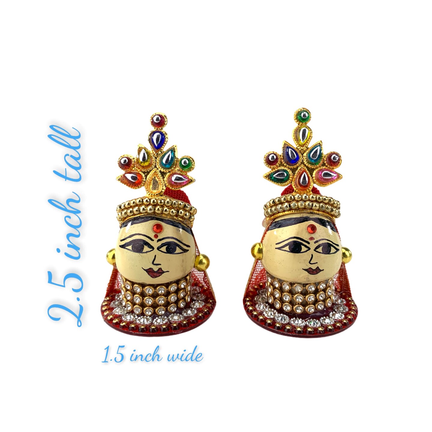 Goddess Riddhi Siddhi Set Riddhi Siddhi Idols Spouse of Ganesha Spiritual Gift Fortune Goddess Mandir Temple Pooja Item Home Office Decor Diwali Decoration Housewarming Gift