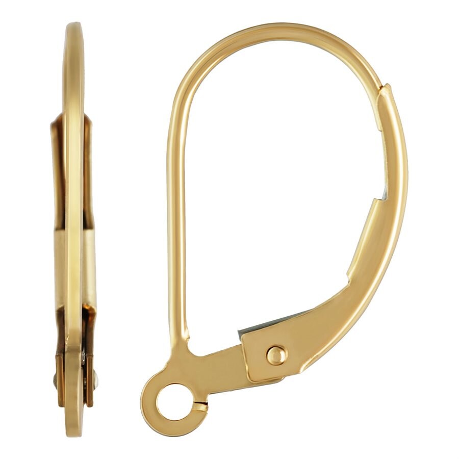 Lever Back DIY Earrings with Open Jump Ring Gold Filled (1/20 14K Gold Filled) Lever Back - Create Elegant Dangle Earrings (1 Pair of Earrings)