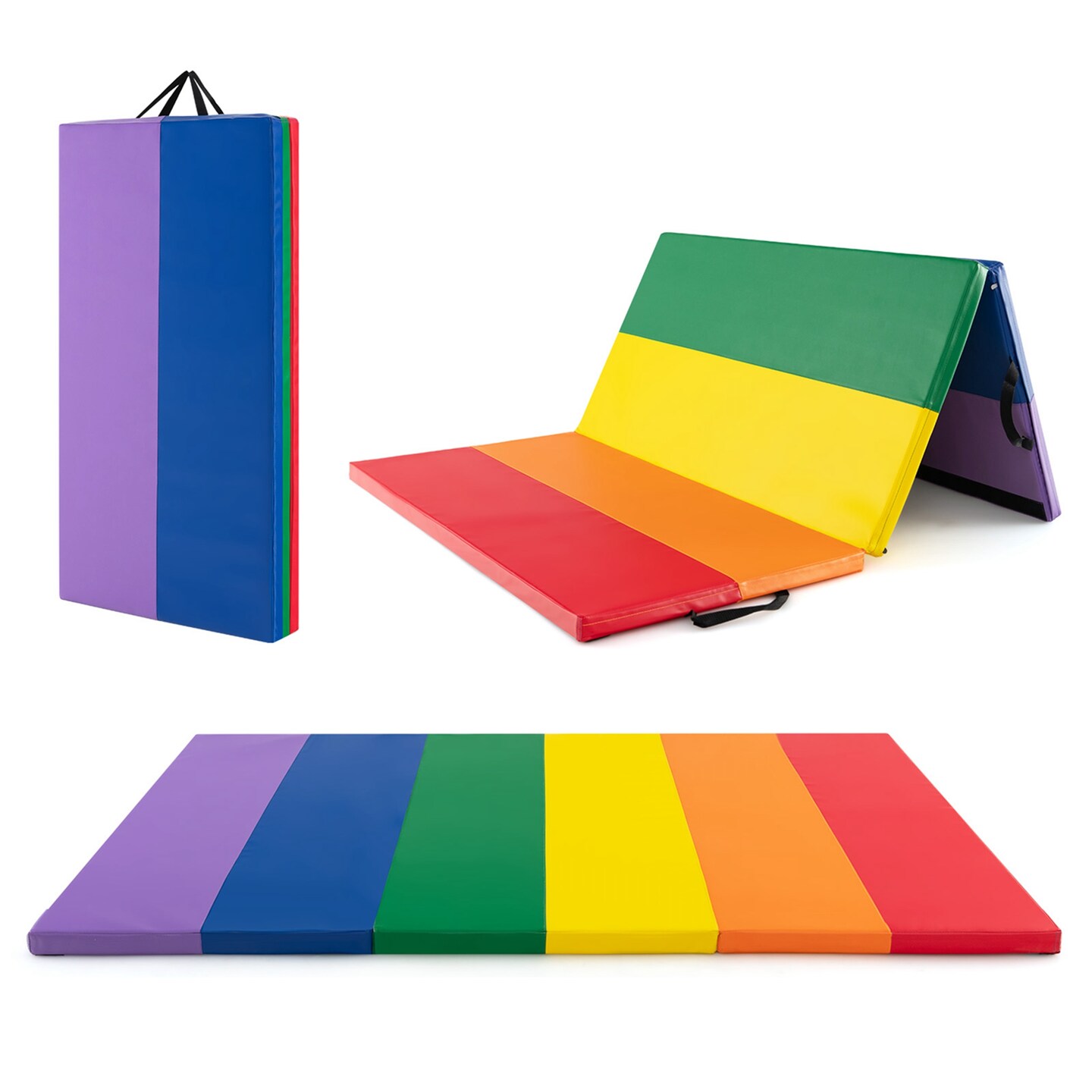 Costway Tri Folding Gymnastics Mat 6 x 4 Tumbling Mat for Kids with Carrying Handles Michaels