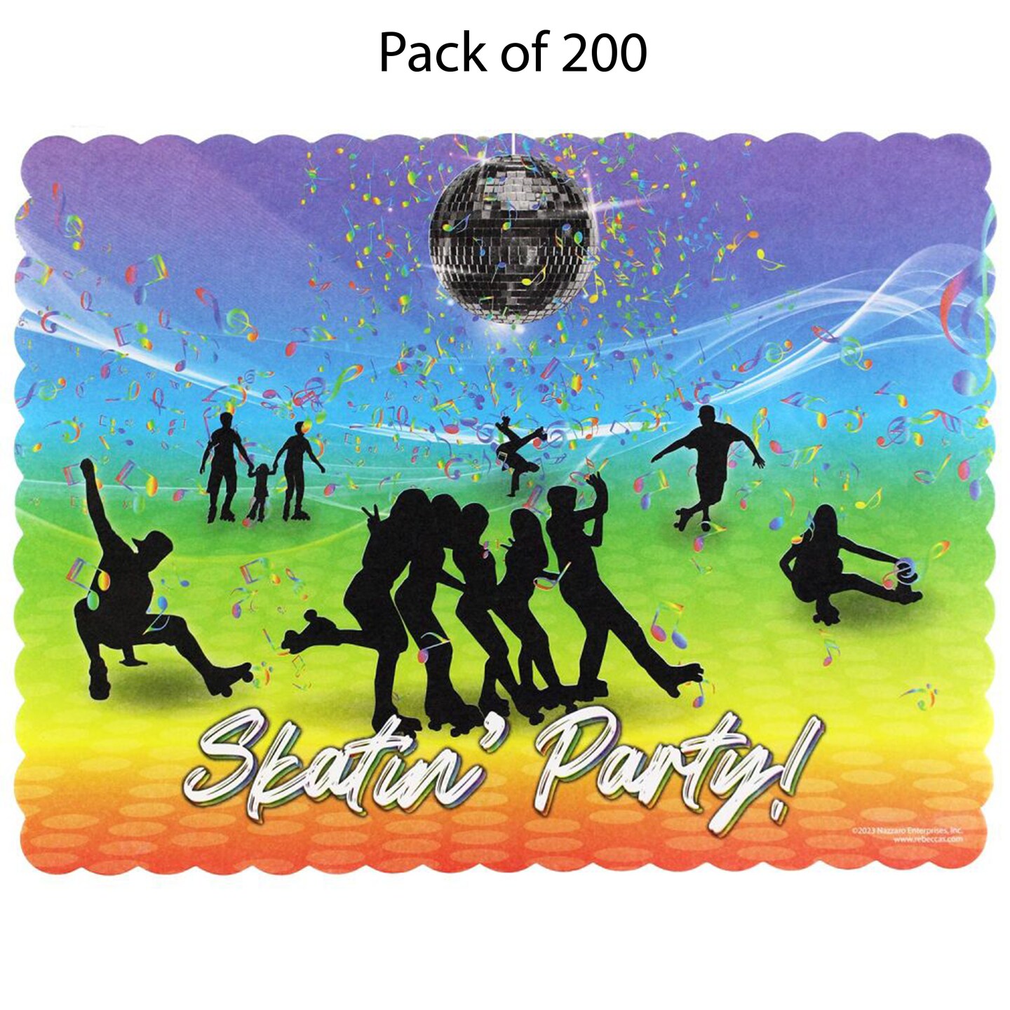 Rhythm'n Roll Paper Placemats | Party Supplies 11 in x 8 1/4 in | Raheev®