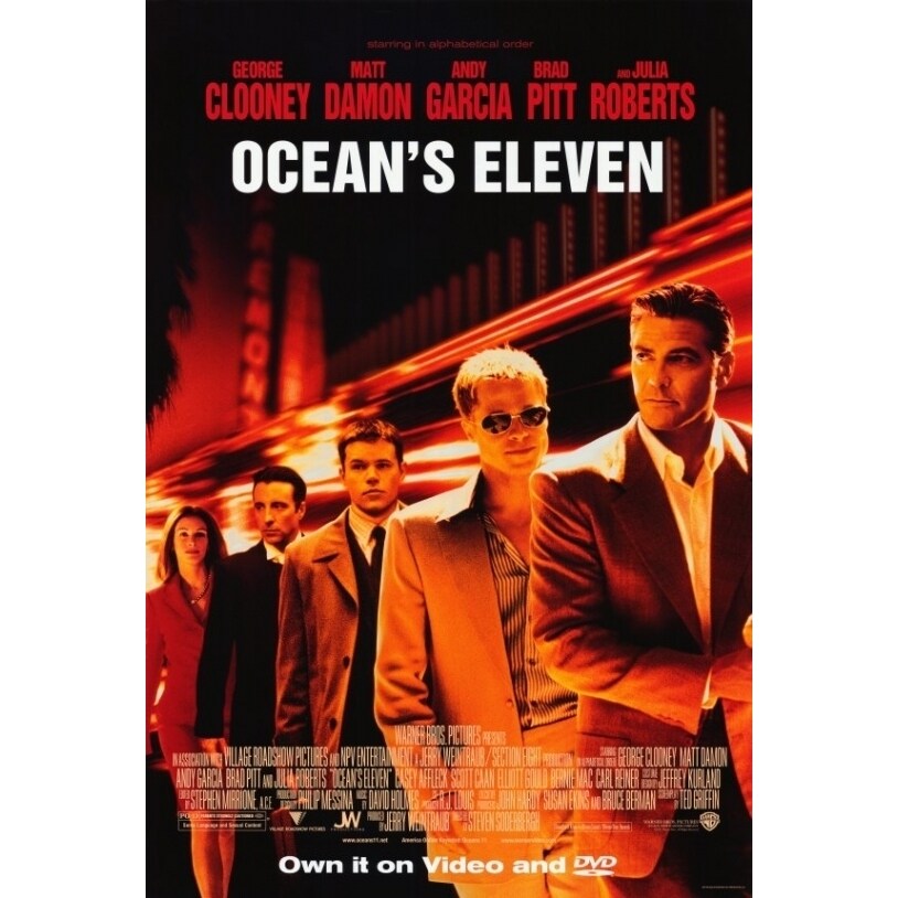 Pop Culture Graphics Oceans Eleven Movie Poster Print (27 x 40) - Item  MOVEF5280