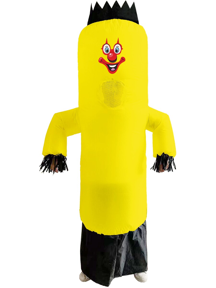 Adult&#x27;s Yellow Inflatable Create A Face Air Dancer Costume