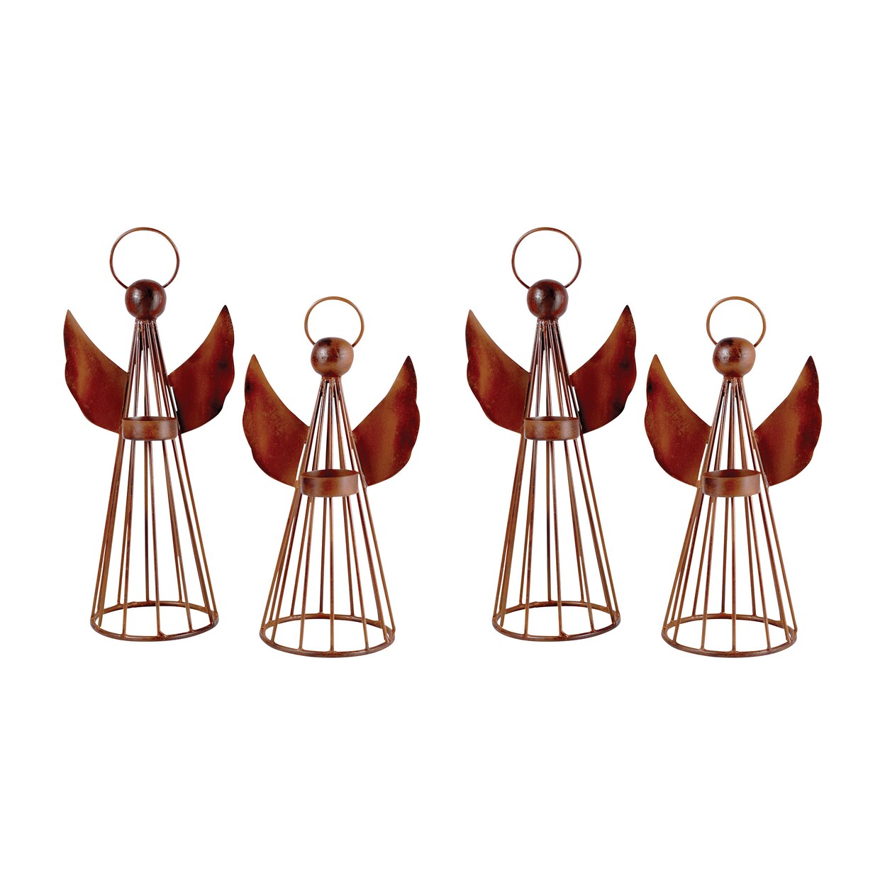 Holiday Angel Candle Holders (Set Of 2)