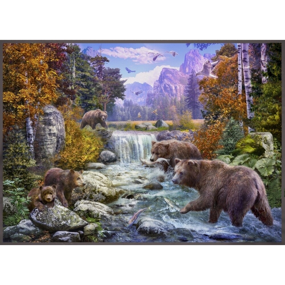 Bear In Mountains Poster Print By Jan Patrick