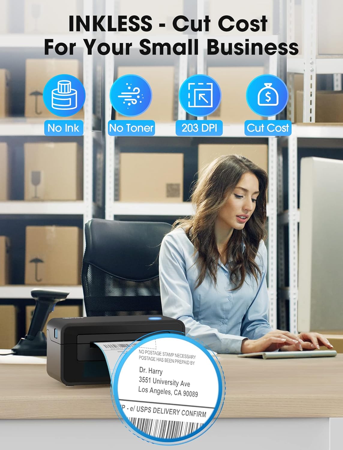 iDPRT® - Bluetooth Label Printer | SP410BT - 4x6" Ultimate Solution for High-Speed Label Printing