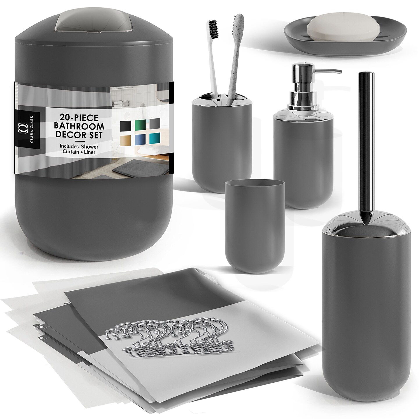 Clara Clark Bathroom Accessories Set