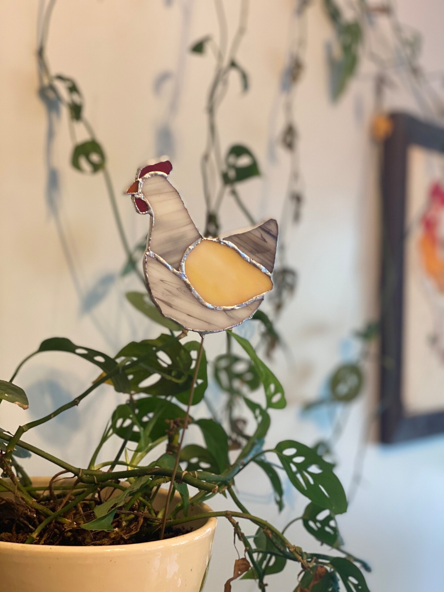 Stained Glass Chicken Plant Stake | MakerPlace by Michaels