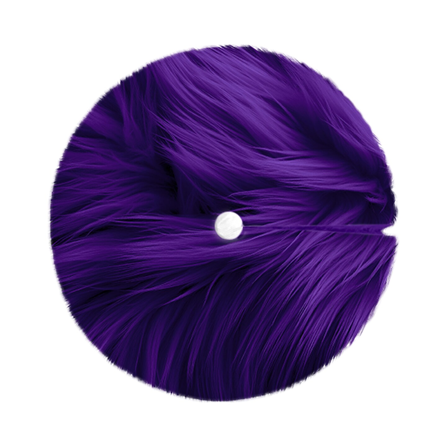 FabricLA Purple Faux Fur Tree Skirt Cut - 36 Inches with Rounded Edges (No Backing) for Holiday Decor