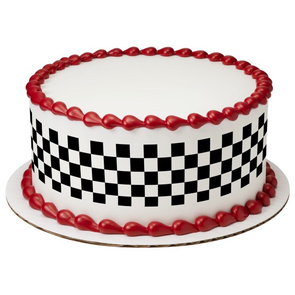 Classic Checks Edible Cake Topper Image Strips