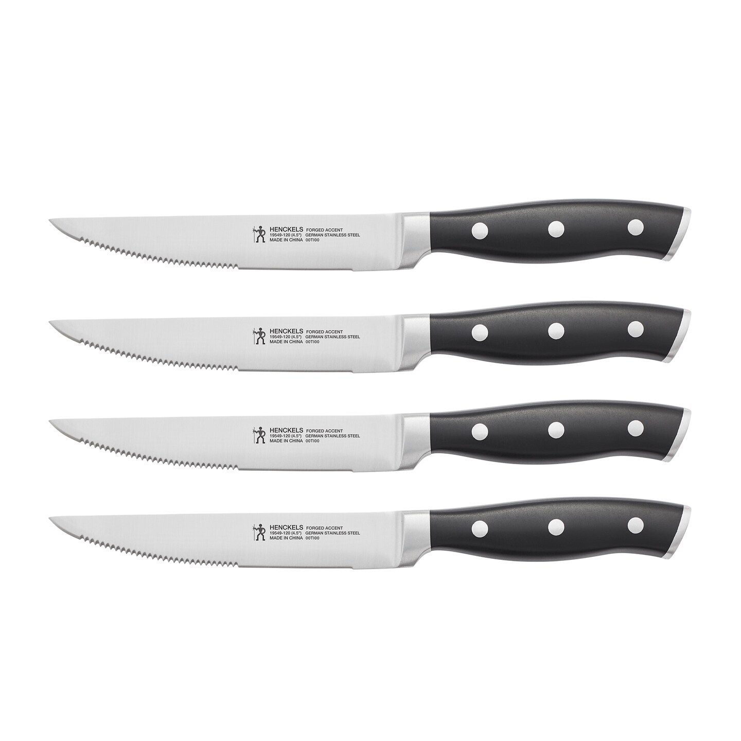 Henckels Forged Accent Set of 4 Steak Knife Set, German Engineered Informed by 100+ Years of Mastery