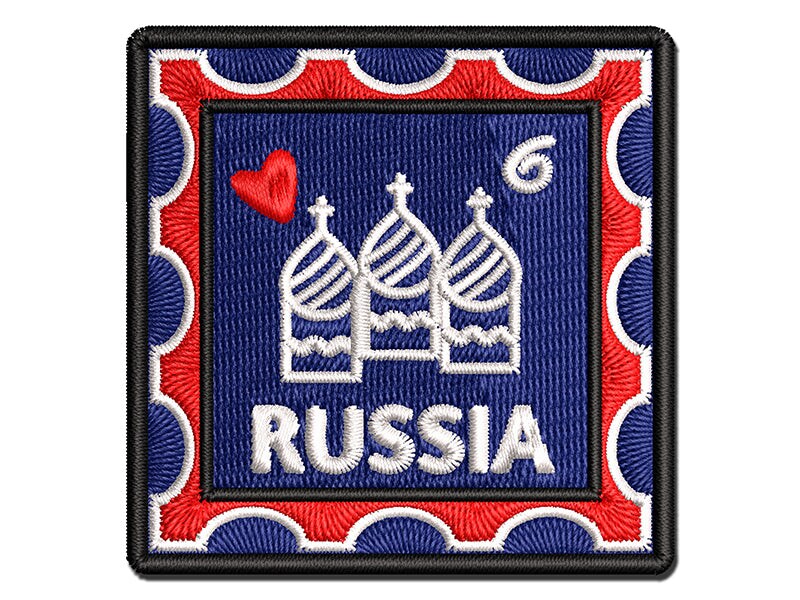 Russia Passport Travel Multi-Color Embroidered Iron-On or Hook &#x26; Loop Patch Applique